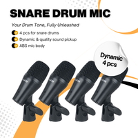 Kit de microphones professionnels filaires pour batterie, 7 pièces, micros cardioïdes en métal, pour instrument PGADMK7