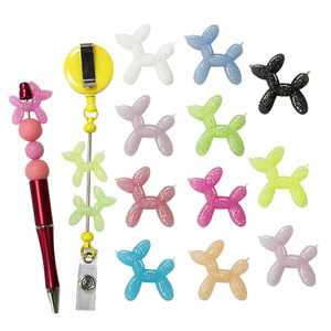 Sûr Silicone sans BPA lueur dans le noir 3D chien Animal perles focales pour stylo accessoires bricolage fabrication de bijoux - Product Image 4