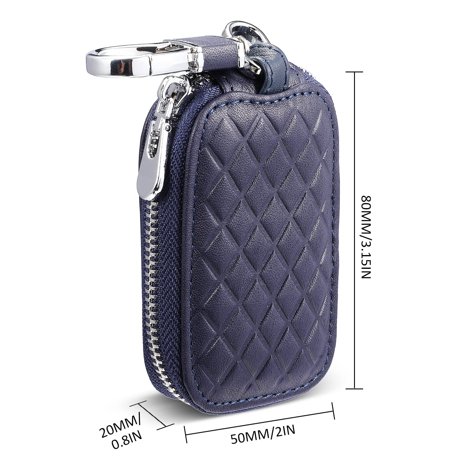 Genuine Leather Car Key Case - Smart Key Chain Holder by Guangzhou Wallet Leather Product Co., Ltd.