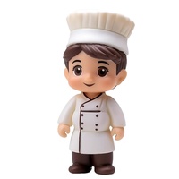 Personnage de Chef Personnage de Dessin Animé 3D Personnalisé Jouets Vinyle PVC Figurine articulée mobile Poupée Jouets pour Décoration