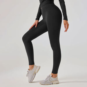 Leggings deportivos elásticos para mujer, pantalones de compresión de cintura alta para correr, pantalones de yoga - Product Image 4