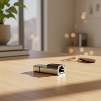 Adaptateur Ethernet USB Type-C RJ45 10/100 Mbps, Dongle réseau Plug-and-Play en alliage d'aluminium avec indicateur LED pour téléphones mobiles Windows