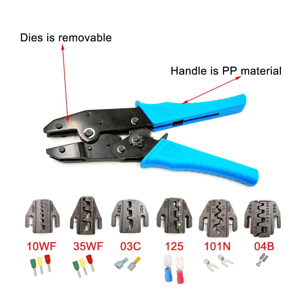 Wire Terminal Crimper Hand Crimping Tools Good Quality New Handy Pliers Crimp Tool Set · image 2
