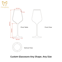 Verres à vin à pied en cristal de 560 ml, 670 ml, 750 ml, grands gobelets pour Bordeaux, Bourgogne et Pinot Noir, logo personnalisé