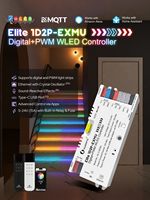 GLEDOPTO GL-C-620WL Elite 1D2P EXMU WLED Contrôleur de bande LED numérique + PWM WiFi Ethernet avec télécommande Microphone intégré