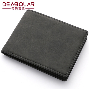 Yeni moda erkek küçük cüzdan dolar klip cüzdan retro buzlu çok-kart klibi toptan cüzdan - Product Image 3