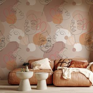 Mur magique abstrait femme <span class=keywords><strong>visage</strong></span> mural moderne 3d <span class=keywords><strong>papier</strong></span> <span class=keywords><strong>peint</strong></span> - Product Image 1