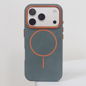 เคสโทรศัพท์หนัง PU แบบด้าน แม่เหล็กดูดติด สำหรับ iPhone 18 13 14 15 16 17 Pro Max รองรับการชาร์จไร้สาย ป้องกันการกระแทก ขายดี - Product Image 1