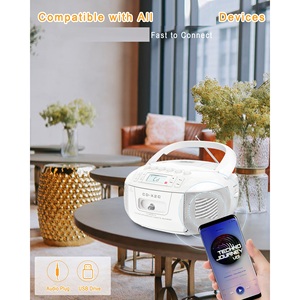 Lecteur de cassettes CD portable avec radio AM/FM, enregistreur USB BT, télécommande pour la maison, la cuisine et l'apprentissage des langues - Product Image 6