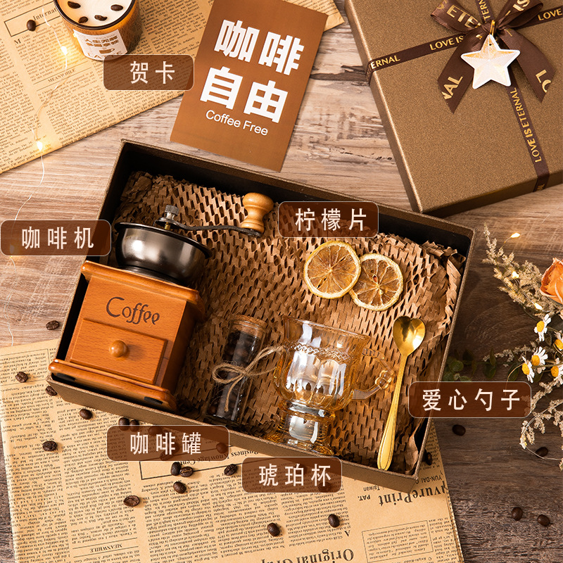 Set macchina da caffè + confezione regalo marrone + modello a