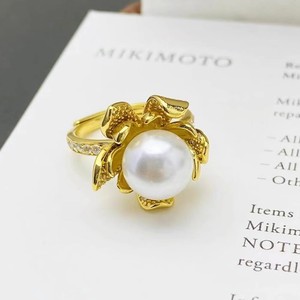 10551DIY <b>Pearl</b> Accessories S925 Silver Ring Empty Stand Fashion Silver Jewelry Stand for Women with 11-13mm Round <b>Loose</b> <b>Pearls</b> - Product Image 3