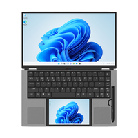 Laptop Bisnis Intel Baru Harga Super Murah, Layar Ganda 15,6 inci + 7 inci, Windows 11 Pro, SSD, Layar Sentuh IPS