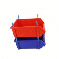 Pile de stockage industrielle multicolore personnalisable Carton en plastique pratique A4 boîte de pièces vernissage gaufrage manutention entrepôt