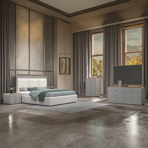 Bán buôn giá rẻ thiết kế hiện đại HDF khung kích thước đầy đủ giường đặt với lưu trữ vải có thể điều chỉnh chiều cao Nhà đồ nội thất phòng ngủ - Product Image 1