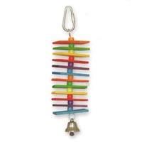 Jouets de luxe multicolores écologiques pour perroquets, blocs de bois classiques avec plumes, bâtonnets à mâcher pour oiseaux, conures, perruches, calopsittes, perruches africaines