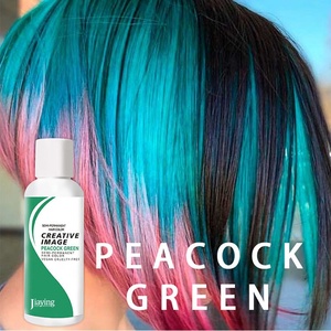 OEM vente en gros de perruques de cheveux humains teintées colorées <span class=keywords><strong>bleu</strong></span> argent crème coloration semi-permanente - Product Image 5