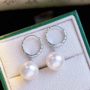 Accesorios de Plata S925 para DIY con Perlas, Joyería de Plata de Moda, Broche para Oreja con Cuentas Redondas de 9-13 mm y Bandeja Vacía 22274 - Product Image 2