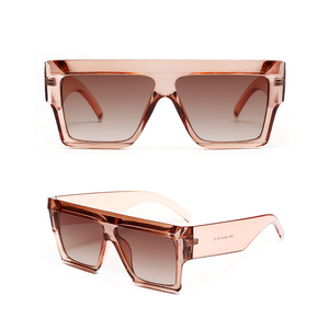 2020 Mode Plat Top Lunettes De Soleil Carré Surdimensionné Lunettes De Soleil <span class=keywords><strong>UV400</strong></span> Designer lunettes de soleil - Product Image 1