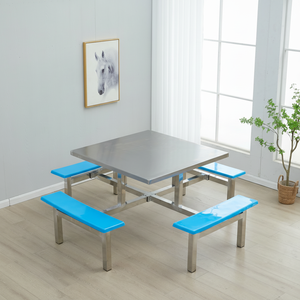 201 elegante y moderna mesa de comedor de lujo de acero inoxidable de alta calidad - Product Image 1