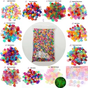 500g/bag <strong>Large</strong> Package Acrylic <strong>Beads</strong> 6x9mm Big Hole Pony <strong>Beads</strong> Fashion Hair <strong>Beads</strong> Kids DIY Hair Accessories - Product Image 6