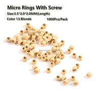 Micro collegamento all'ingrosso da 3.5mm con strumenti di estensione dei capelli dell'anello di Dreadlock delle perle di terrore della vite