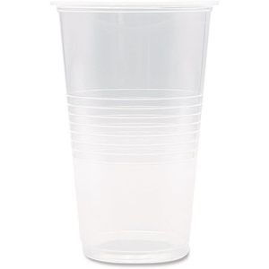 Boardwalk BWKTRANSCUP20PK 20 Oz. Clear Translucent Plastic <b>Cold</b> Drink <b>Cups</b> Packaged 50/Pack - Product Image 2