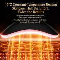 Appareil de lifting du visage et du cou à LED Photon, thérapie par lumière 7 couleurs, masseur de beauté, chaleur, vibration, rechargeable, pour raffermir la peau