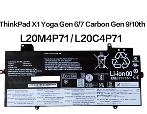 Batería de <span class=keywords><strong>ordenador</strong></span> portátil para Thinkpad X1 2021 L20L4P71 L20M4P71 L20C4P71 Gen 9-20XW 17,8 V 3610mAh 56wh - Product Image 2