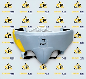 Protège-entrejambe de boxe Fly Boxing en cuir de vachette véritable, équipement de boxe unisexe, taille élastique, fermeture à lacets, mousse haute densité - Product Image 1