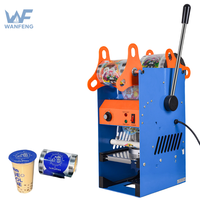 Compteur taille 90mm 95mm barre semi-automatique boisson manuelle bulle thé jus tasse en plastique scellant Machine à sceller