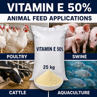 Vitamine E 50% de qualité alimentaire en vrac 25 kg pour prémélange d'aliments pour animaux, stock entrepôt USA, directement de l'usine