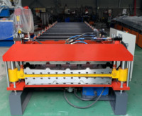 Tuile de toit en acier de feuille de toiture de profil ondulé d'utilisation de toit en métal faisant le petit pain de double couche formant la machine