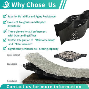 Stabilisateur de <span class=keywords><strong>gravier</strong></span>, géocell en HDPE, <span class=keywords><strong>prix</strong></span> fabricant, grille de sol en géocell, terres agricoles, trottoir, <span class=keywords><strong>allée</strong></span>, garantie 5 ans, écologique - Product Image 4