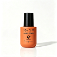 Nouvel ensemble de flacons pulvérisateurs ronds à épaules plates pour soins de la peau, ensemble d'emballages de crème corporelle orange mat, flacons et pots cosmétiques en verre