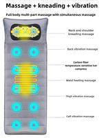 COSMO Elektrisches Thai-Shiatsu Ganzkörper-Massagekissen mit Heizung und Vibration zur Entspannung, PU-Leder, 9-Massage-Stufen für den Heimgebrauch