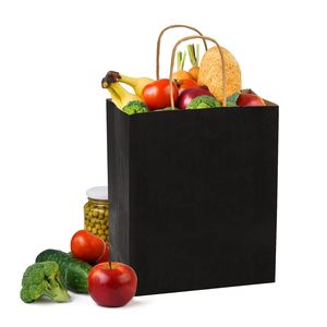 Sacchetti regalo in carta Kraft classica con maniglie in corda di cotone per la festa al dettaglio del supermercato Shopping e promozione aziendale - Product Image 3