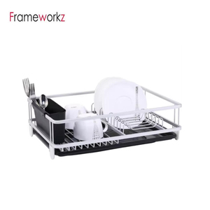 Escurridor de Platos Multiusos para <span class=keywords><strong>Cocina</strong></span>, de Aluminio Resistente a la Oxidación, Nuevo, Plateado, Organizador y Estante de Almacenamiento - Product Image 2