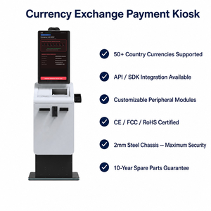 Chiosco per Pagamenti e Ricariche Rapide con Cambio Valuta, Terminale di Riciclo Contanti, Scanner di Codici a Barre, Pagamento QR, SDK, Modello da Pavimento - Product Image 1