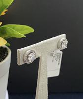 Boucles d'oreilles OEM en argent sterling 925 avec zircone cubique taille brillante pour femmes, idéales pour le quotidien, les fêtes et les cadeaux, vente en gros de boucles d'oreilles