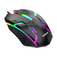 Souris de jeu filaire ergonomique universelle VONN V1 avec rétroéclairage LED, interface mini USB, en stock pour utilisation sur ordinateur de bureau