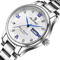 Montre mécanique automatique de luxe pour hommes CHARM SENORS, acier inoxydable, alliage, cristal, cadran de 40 mm, bracelet de 20 mm, résistante à l'eau