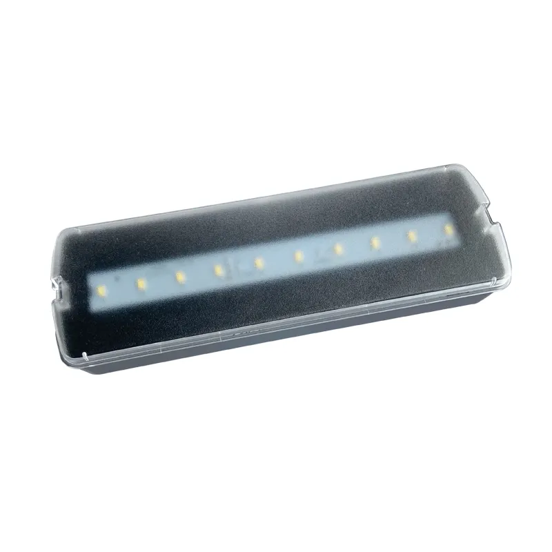 Lumière de secours LED de secours de batterie L116N personnalisée résistante au feu de couleur noire rechargeable