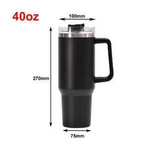 Vente en gros 40 oz café de voyage aspirateur à double paroi logo personnalisé en acier inoxydable 30oz 40 oz gobelet extérieur avec poignée et paille - Product Image 3