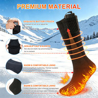 Chaussettes chauffantes pour hommes et femmes, commande par application, rechargeables, 10 heures d'autonomie, lavables, chauffe-pieds d'hiver, camping en plein air, ski, chasse, randonnée