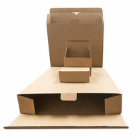 Boîte cadeau rigide en carton ondulé à fond à fermeture rapide personnalisée, pliable facilement, sans colle, écologique, biodégradable, réutilisable, emballage de luxe