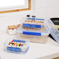 Boîte de conservation transparente en plastique rectangulaire pour réfrigérateur, hermétique, de qualité alimentaire, multifonctionnelle pour cuisine