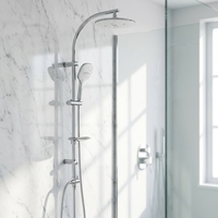 Accessoires de douche pour salle de bain, ensemble de colonne de douche à tête ronde 3 fonctions