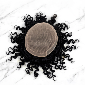 Perruque bouclée pré-stylisée en cheveux humains vierges à 100 % avec fermeture frontale en dentelle, ligne de cheveux naturelle et base en dentelle HD pour usage quotidien - Product Image 1