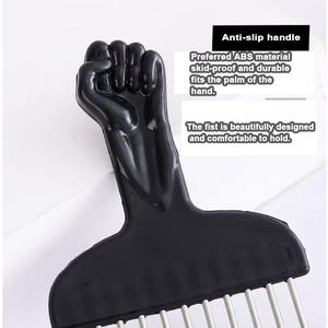 Outils professionnels de coiffure de salon : Peigne à ondulations, Peigne <span class=keywords><strong>afro</strong></span>, <span class=keywords><strong>Brosse</strong></span> à dents larges, <span class=keywords><strong>Brosse</strong></span> à fourche, <span class=keywords><strong>Brosse</strong></span> à aiguilles en acier - Product Image 4