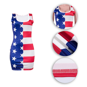 Abito Elegante Aderente con Stampa Bandiera Brasiliana, <span class=keywords><strong>Abbigliamento</strong></span> Estivo da Donna 2022, Nuovi Arrivi, Abito alla Moda Trendy - Product Image 2